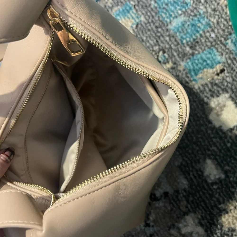 Anthropologie Soft Tan Shoulder Bag